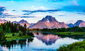 Mt. Moran at Sanek River, Oxbow Bend, Grand Tetons
