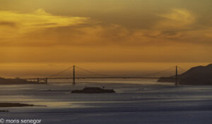 Sunset, Golden Gate Bridge & Alcatraz, San Francsico