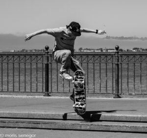 Skateboarder in B&W, San Francsico
